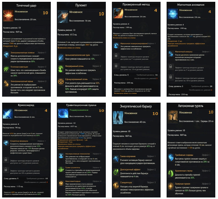 Умения и триподы PvP на Механиста