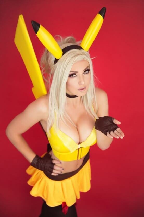 Джессика Нигри (Jessica Nigri) в образе Пикачу