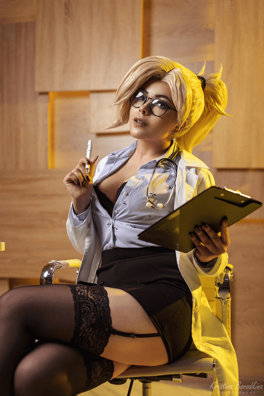 Модель Agniya Severina в образе Ангела из Overwatch. Фотограф Kristina Borodkina.