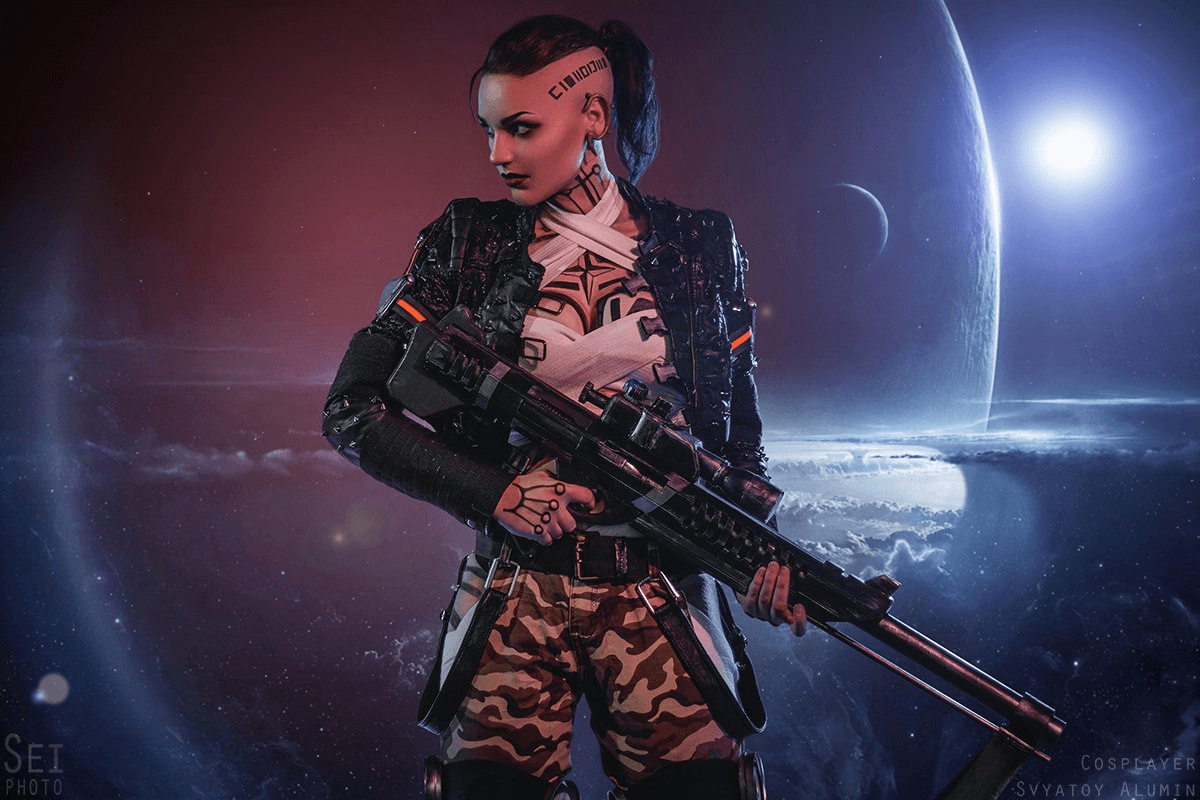 Косплей на Джек из Mass Effect